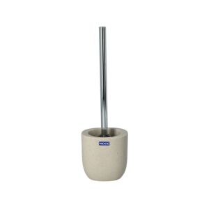 Wenko Puro Contemporary Design Polyresin Toilet Brush with Holder Beige and Silver 20477100